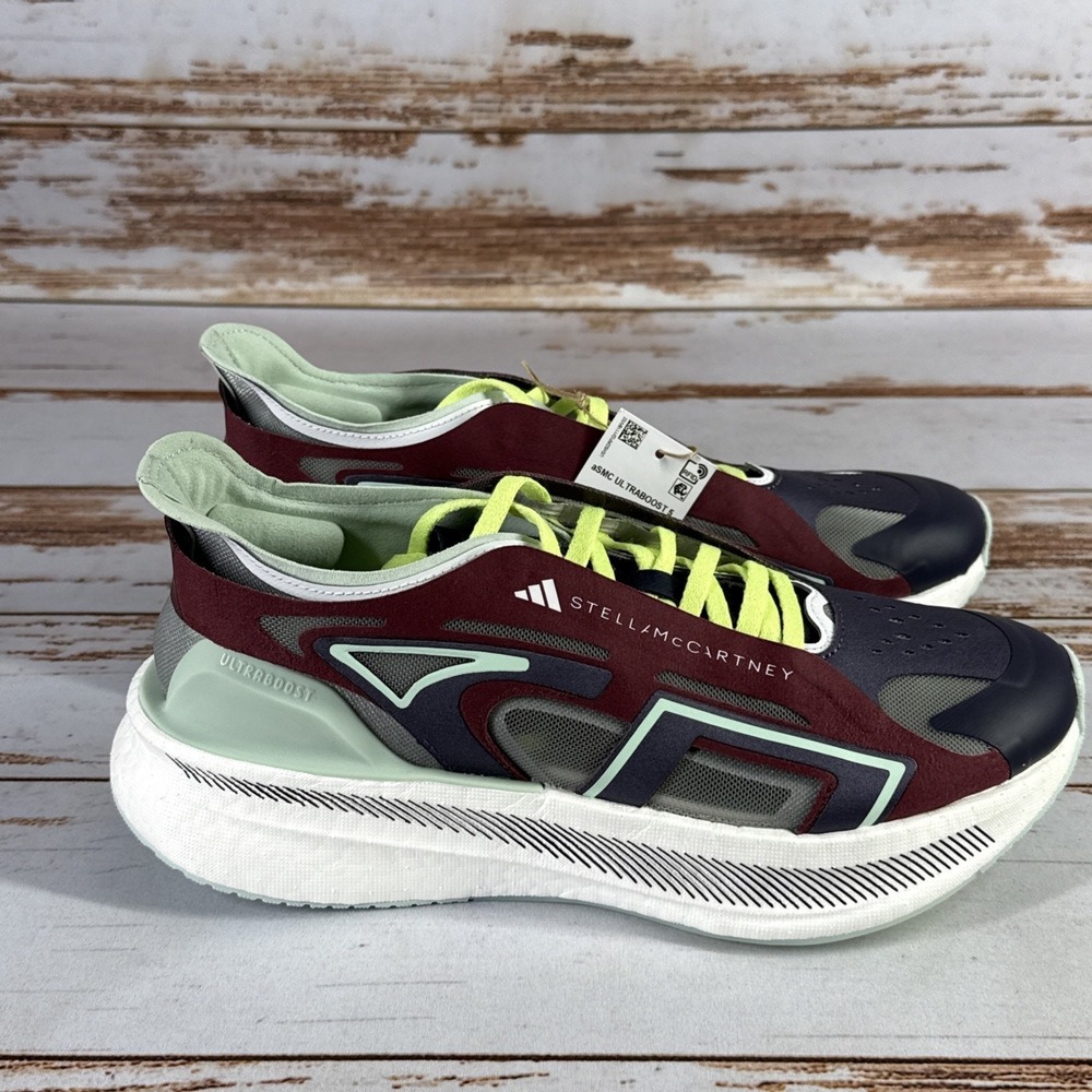 Stella McCartney x Adidas Navy Mint Maroon Neon Yellow Sneakers - Picture 5 of 10